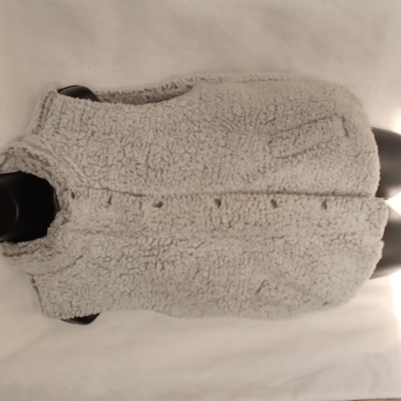 Thread & Supply Grey Sherpa Vest - Size S, super soft,  comfy - Picture 1 of 10